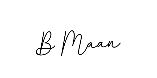 Make a beautiful signature design for name B Maan. With this signature (BallpointsItalic-DORy9) style, you can create a handwritten signature for free. B Maan signature style 11 images and pictures png