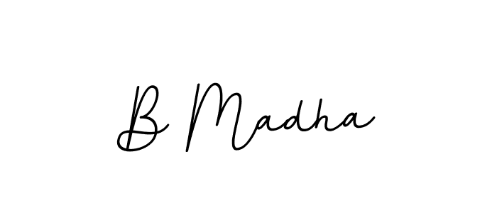 Make a beautiful signature design for name B Madha. With this signature (BallpointsItalic-DORy9) style, you can create a handwritten signature for free. B Madha signature style 11 images and pictures png