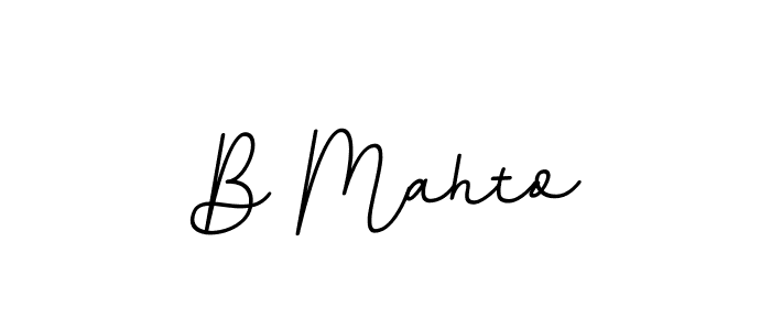 Create a beautiful signature design for name B Mahto. With this signature (BallpointsItalic-DORy9) fonts, you can make a handwritten signature for free. B Mahto signature style 11 images and pictures png