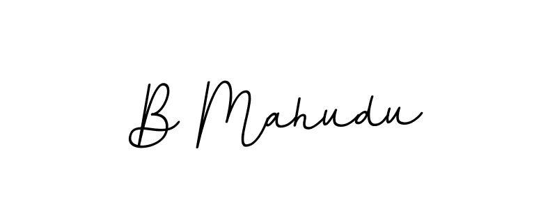 The best way (BallpointsItalic-DORy9) to make a short signature is to pick only two or three words in your name. The name B Mahudu include a total of six letters. For converting this name. B Mahudu signature style 11 images and pictures png