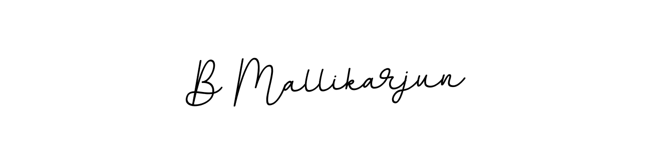 How to make B Mallikarjun name signature. Use BallpointsItalic-DORy9 style for creating short signs online. This is the latest handwritten sign. B Mallikarjun signature style 11 images and pictures png