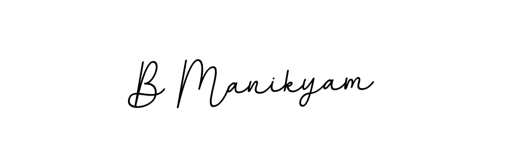 Make a beautiful signature design for name B Manikyam. With this signature (BallpointsItalic-DORy9) style, you can create a handwritten signature for free. B Manikyam signature style 11 images and pictures png