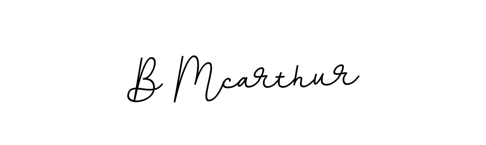 How to make B Mcarthur name signature. Use BallpointsItalic-DORy9 style for creating short signs online. This is the latest handwritten sign. B Mcarthur signature style 11 images and pictures png