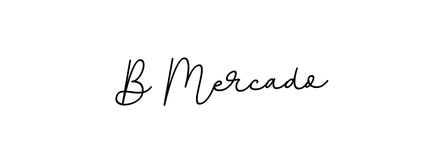 How to make B Mercado name signature. Use BallpointsItalic-DORy9 style for creating short signs online. This is the latest handwritten sign. B Mercado signature style 11 images and pictures png