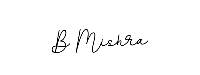 Use a signature maker to create a handwritten signature online. With this signature software, you can design (BallpointsItalic-DORy9) your own signature for name B Mishra. B Mishra signature style 11 images and pictures png