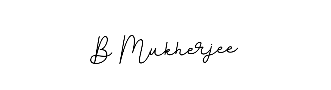 Design your own signature with our free online signature maker. With this signature software, you can create a handwritten (BallpointsItalic-DORy9) signature for name B Mukherjee. B Mukherjee signature style 11 images and pictures png