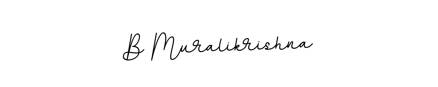 How to make B Muralikrishna name signature. Use BallpointsItalic-DORy9 style for creating short signs online. This is the latest handwritten sign. B Muralikrishna signature style 11 images and pictures png