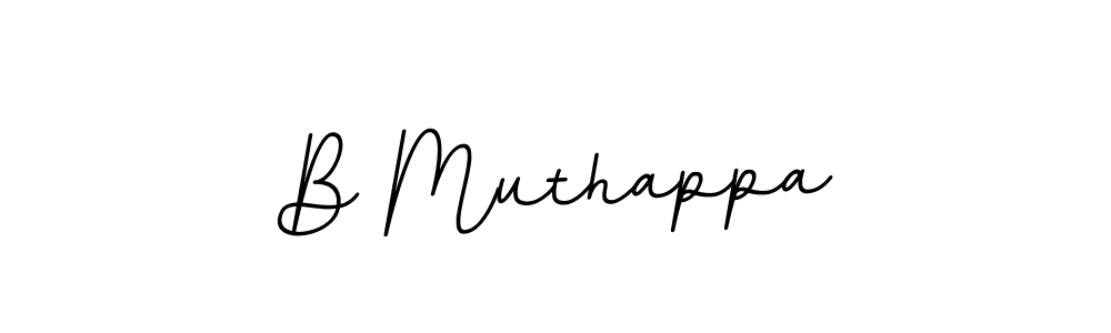 Design your own signature with our free online signature maker. With this signature software, you can create a handwritten (BallpointsItalic-DORy9) signature for name B Muthappa. B Muthappa signature style 11 images and pictures png