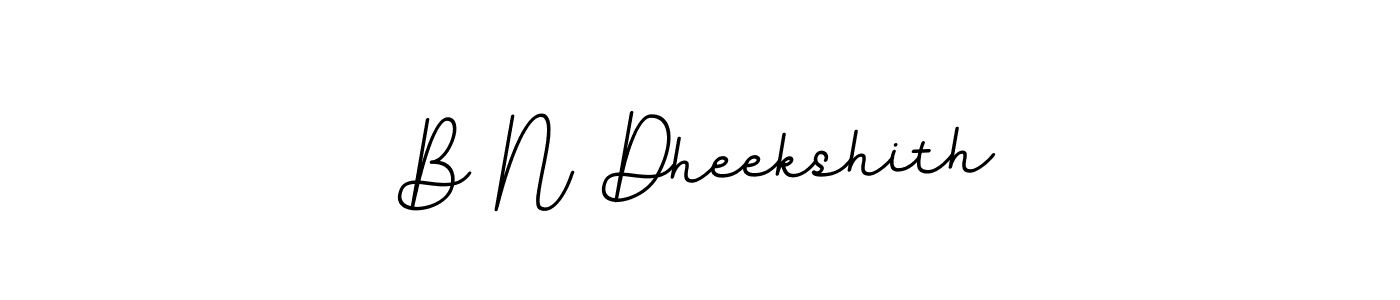 Design your own signature with our free online signature maker. With this signature software, you can create a handwritten (BallpointsItalic-DORy9) signature for name B N Dheekshith. B N Dheekshith signature style 11 images and pictures png