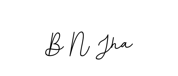 B N Jha stylish signature style. Best Handwritten Sign (BallpointsItalic-DORy9) for my name. Handwritten Signature Collection Ideas for my name B N Jha. B N Jha signature style 11 images and pictures png