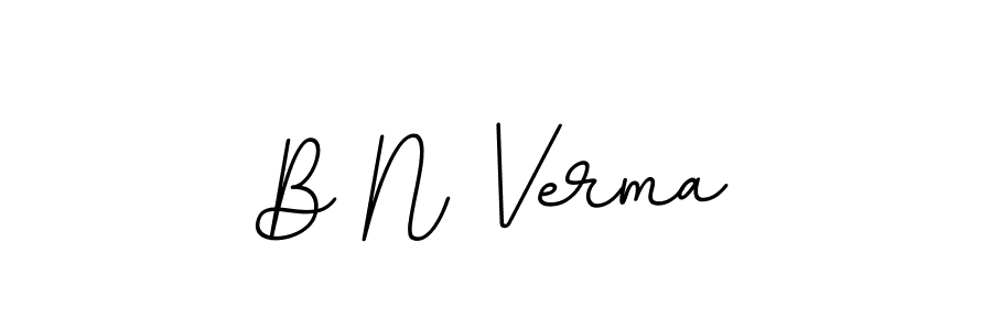 How to make B N Verma name signature. Use BallpointsItalic-DORy9 style for creating short signs online. This is the latest handwritten sign. B N Verma signature style 11 images and pictures png