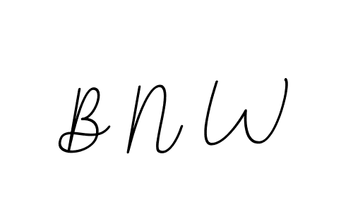 Use a signature maker to create a handwritten signature online. With this signature software, you can design (BallpointsItalic-DORy9) your own signature for name B N W. B N W signature style 11 images and pictures png