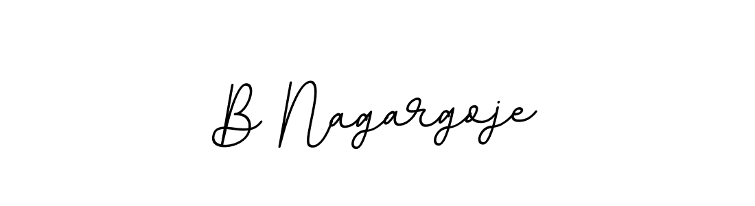 How to make B Nagargoje name signature. Use BallpointsItalic-DORy9 style for creating short signs online. This is the latest handwritten sign. B Nagargoje signature style 11 images and pictures png