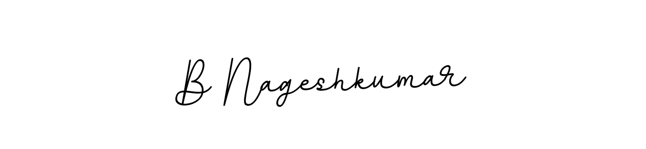 This is the best signature style for the B Nageshkumar name. Also you like these signature font (BallpointsItalic-DORy9). Mix name signature. B Nageshkumar signature style 11 images and pictures png