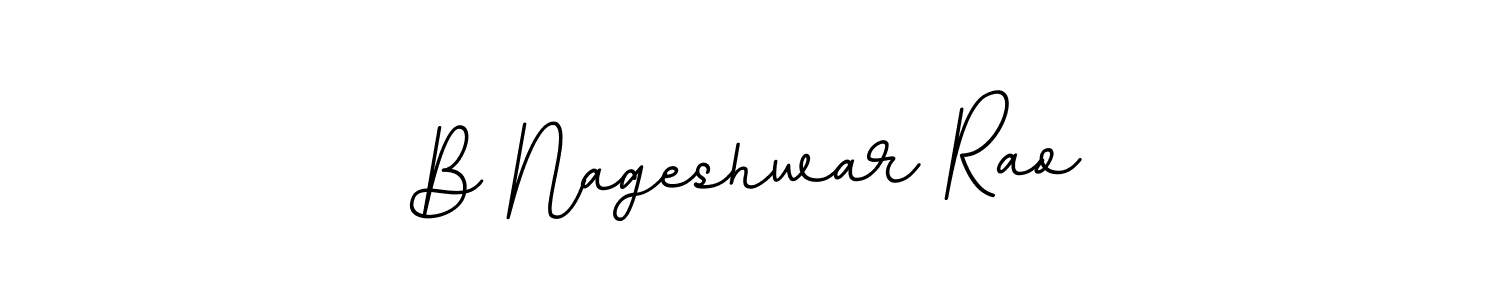 Design your own signature with our free online signature maker. With this signature software, you can create a handwritten (BallpointsItalic-DORy9) signature for name B Nageshwar Rao. B Nageshwar Rao signature style 11 images and pictures png