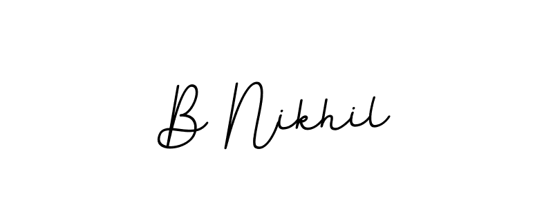 Here are the top 10 professional signature styles for the name B Nikhil. These are the best autograph styles you can use for your name. B Nikhil signature style 11 images and pictures png