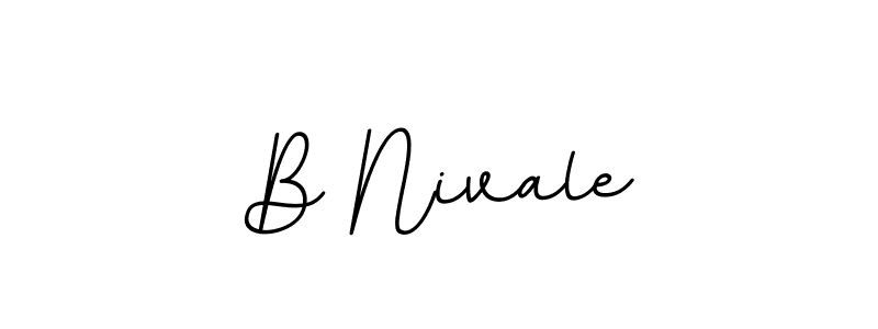 Make a beautiful signature design for name B Nivale. With this signature (BallpointsItalic-DORy9) style, you can create a handwritten signature for free. B Nivale signature style 11 images and pictures png