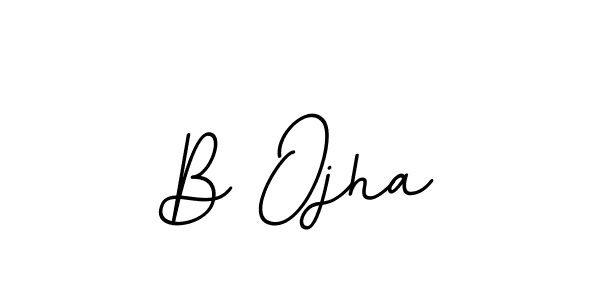 Create a beautiful signature design for name B Ojha. With this signature (BallpointsItalic-DORy9) fonts, you can make a handwritten signature for free. B Ojha signature style 11 images and pictures png