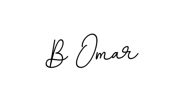 Design your own signature with our free online signature maker. With this signature software, you can create a handwritten (BallpointsItalic-DORy9) signature for name B Omar. B Omar signature style 11 images and pictures png