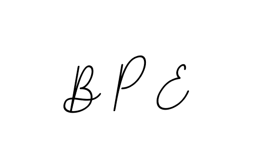 Design your own signature with our free online signature maker. With this signature software, you can create a handwritten (BallpointsItalic-DORy9) signature for name B P E. B P E signature style 11 images and pictures png