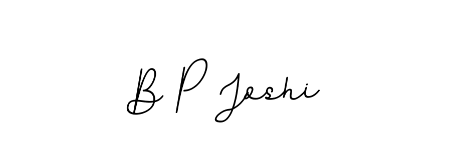 Design your own signature with our free online signature maker. With this signature software, you can create a handwritten (BallpointsItalic-DORy9) signature for name B P Joshi. B P Joshi signature style 11 images and pictures png