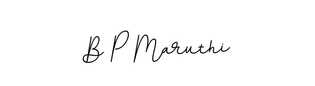 Use a signature maker to create a handwritten signature online. With this signature software, you can design (BallpointsItalic-DORy9) your own signature for name B P Maruthi. B P Maruthi signature style 11 images and pictures png