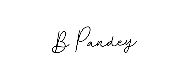 The best way (BallpointsItalic-DORy9) to make a short signature is to pick only two or three words in your name. The name B Pandey include a total of six letters. For converting this name. B Pandey signature style 11 images and pictures png