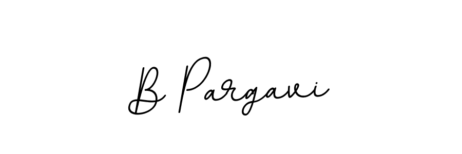 You should practise on your own different ways (BallpointsItalic-DORy9) to write your name (B Pargavi) in signature. don't let someone else do it for you. B Pargavi signature style 11 images and pictures png