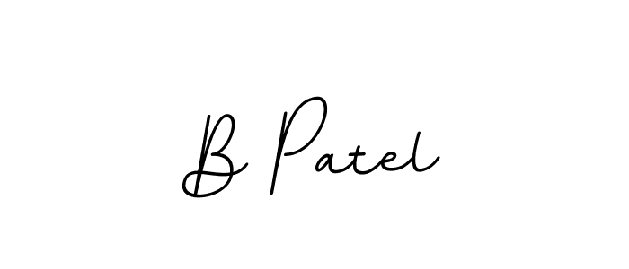 Design your own signature with our free online signature maker. With this signature software, you can create a handwritten (BallpointsItalic-DORy9) signature for name B Patel. B Patel signature style 11 images and pictures png