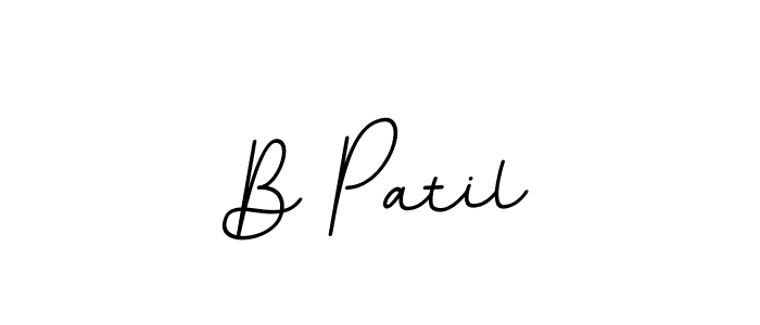 The best way (BallpointsItalic-DORy9) to make a short signature is to pick only two or three words in your name. The name B Patil include a total of six letters. For converting this name. B Patil signature style 11 images and pictures png