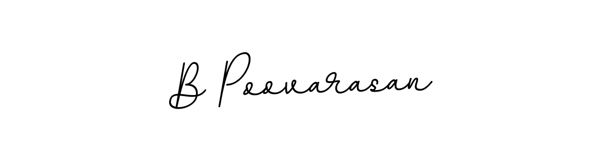 Make a beautiful signature design for name B Poovarasan. With this signature (BallpointsItalic-DORy9) style, you can create a handwritten signature for free. B Poovarasan signature style 11 images and pictures png