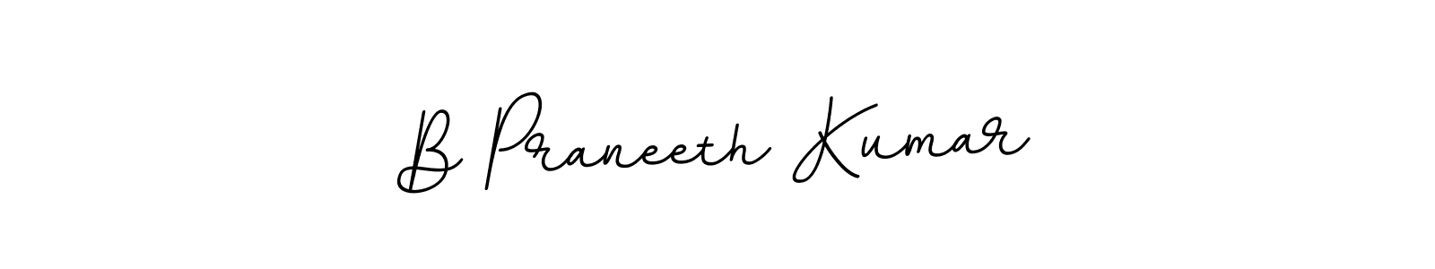 Make a beautiful signature design for name B Praneeth Kumar. With this signature (BallpointsItalic-DORy9) style, you can create a handwritten signature for free. B Praneeth Kumar signature style 11 images and pictures png