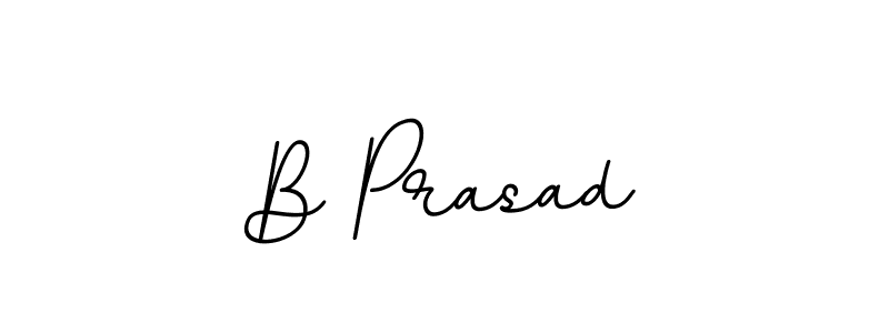 The best way (BallpointsItalic-DORy9) to make a short signature is to pick only two or three words in your name. The name B Prasad include a total of six letters. For converting this name. B Prasad signature style 11 images and pictures png