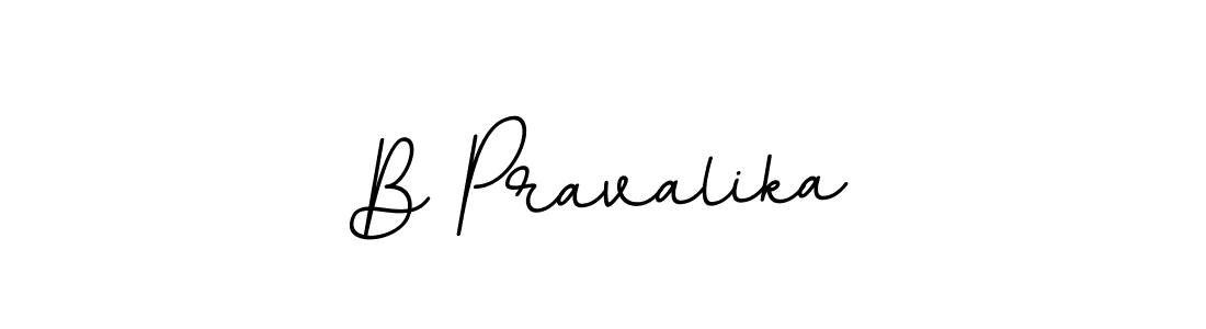 You should practise on your own different ways (BallpointsItalic-DORy9) to write your name (B Pravalika) in signature. don't let someone else do it for you. B Pravalika signature style 11 images and pictures png