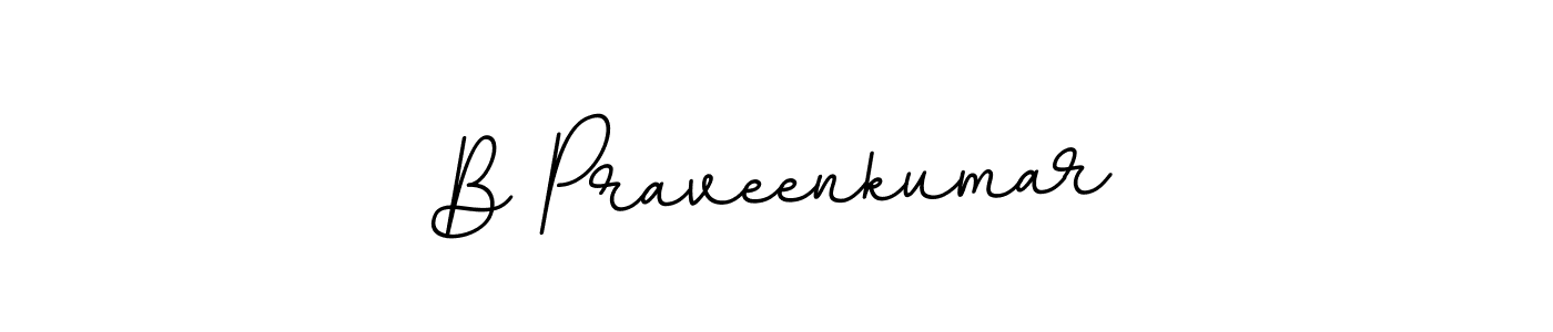 How to make B Praveenkumar name signature. Use BallpointsItalic-DORy9 style for creating short signs online. This is the latest handwritten sign. B Praveenkumar signature style 11 images and pictures png