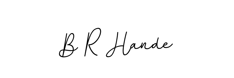 How to make B R Hande name signature. Use BallpointsItalic-DORy9 style for creating short signs online. This is the latest handwritten sign. B R Hande signature style 11 images and pictures png