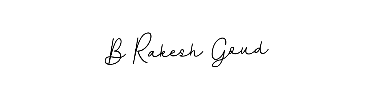 How to make B Rakesh Goud name signature. Use BallpointsItalic-DORy9 style for creating short signs online. This is the latest handwritten sign. B Rakesh Goud signature style 11 images and pictures png