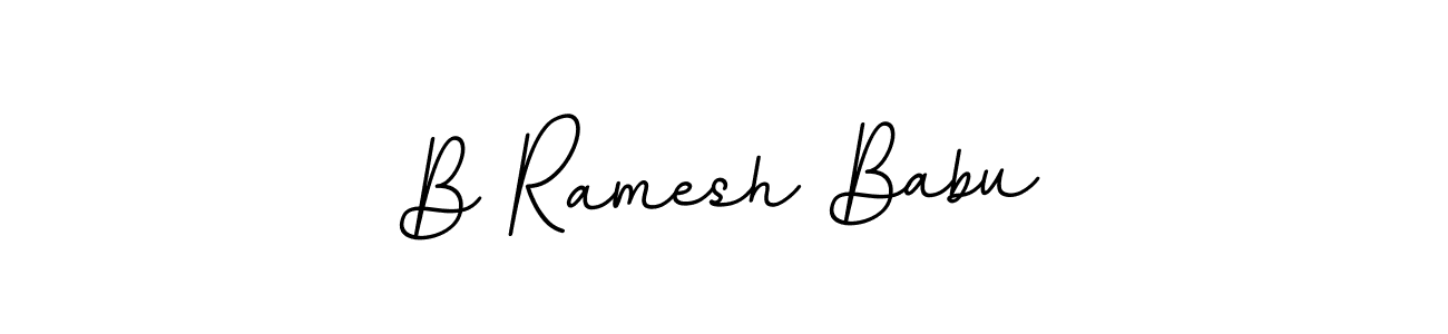 The best way (BallpointsItalic-DORy9) to make a short signature is to pick only two or three words in your name. The name B Ramesh Babu include a total of six letters. For converting this name. B Ramesh Babu signature style 11 images and pictures png