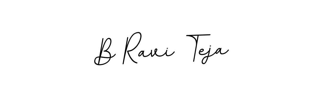 Design your own signature with our free online signature maker. With this signature software, you can create a handwritten (BallpointsItalic-DORy9) signature for name B Ravi Teja. B Ravi Teja signature style 11 images and pictures png
