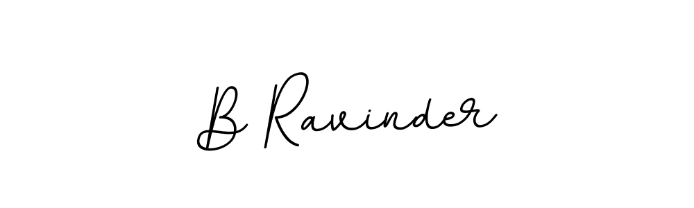 Design your own signature with our free online signature maker. With this signature software, you can create a handwritten (BallpointsItalic-DORy9) signature for name B Ravinder. B Ravinder signature style 11 images and pictures png