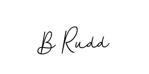 How to make B Rudd name signature. Use BallpointsItalic-DORy9 style for creating short signs online. This is the latest handwritten sign. B Rudd signature style 11 images and pictures png
