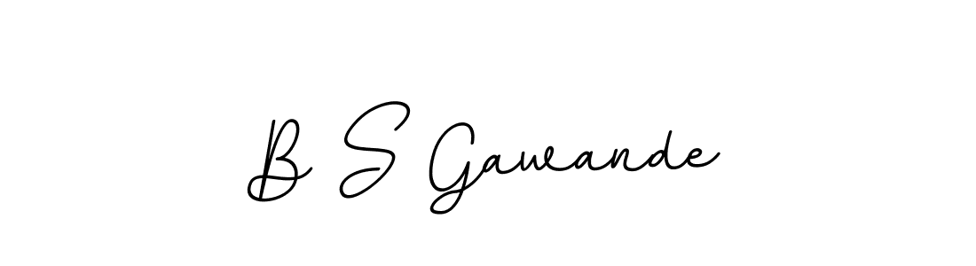 Create a beautiful signature design for name B S Gawande. With this signature (BallpointsItalic-DORy9) fonts, you can make a handwritten signature for free. B S Gawande signature style 11 images and pictures png