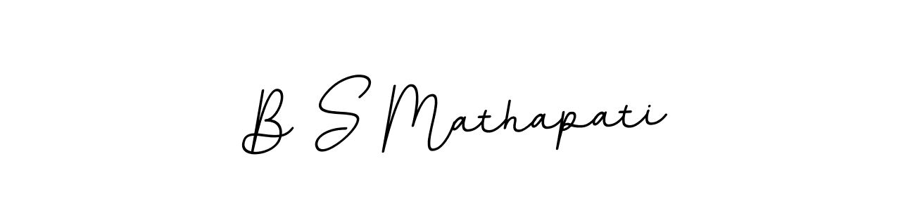 This is the best signature style for the B S Mathapati name. Also you like these signature font (BallpointsItalic-DORy9). Mix name signature. B S Mathapati signature style 11 images and pictures png