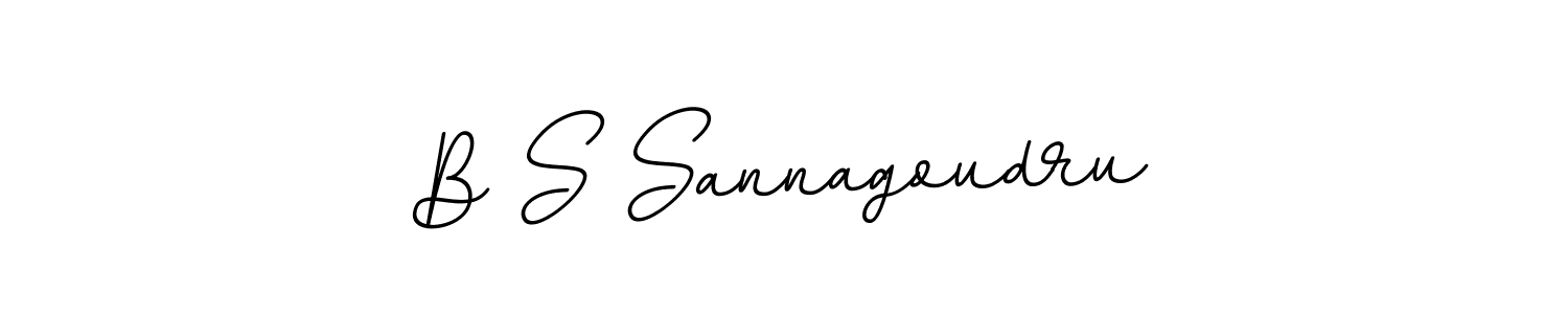 Use a signature maker to create a handwritten signature online. With this signature software, you can design (BallpointsItalic-DORy9) your own signature for name B S Sannagoudru. B S Sannagoudru signature style 11 images and pictures png