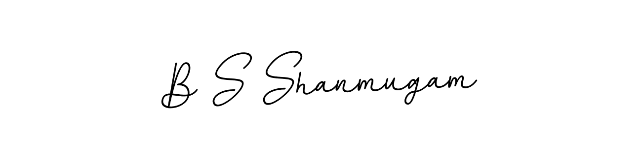 Use a signature maker to create a handwritten signature online. With this signature software, you can design (BallpointsItalic-DORy9) your own signature for name B S Shanmugam. B S Shanmugam signature style 11 images and pictures png