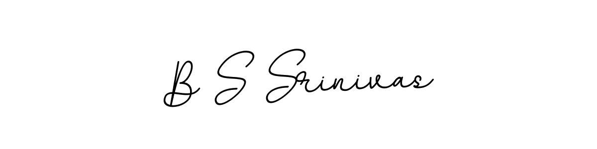 Make a beautiful signature design for name B S Srinivas. With this signature (BallpointsItalic-DORy9) style, you can create a handwritten signature for free. B S Srinivas signature style 11 images and pictures png