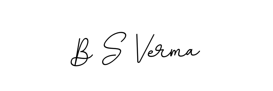 Make a beautiful signature design for name B S Verma. With this signature (BallpointsItalic-DORy9) style, you can create a handwritten signature for free. B S Verma signature style 11 images and pictures png