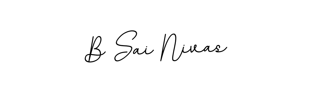 It looks lik you need a new signature style for name B Sai Nivas. Design unique handwritten (BallpointsItalic-DORy9) signature with our free signature maker in just a few clicks. B Sai Nivas signature style 11 images and pictures png