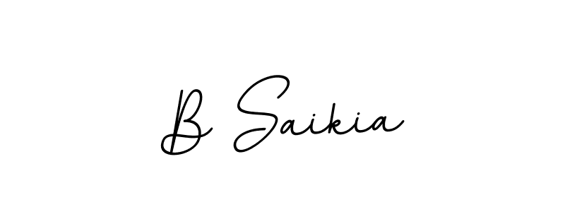 Create a beautiful signature design for name B Saikia. With this signature (BallpointsItalic-DORy9) fonts, you can make a handwritten signature for free. B Saikia signature style 11 images and pictures png