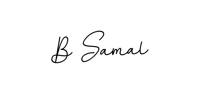 Use a signature maker to create a handwritten signature online. With this signature software, you can design (BallpointsItalic-DORy9) your own signature for name B Samal. B Samal signature style 11 images and pictures png